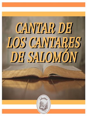 cover image of Cantar De Los Cantares De Salomón